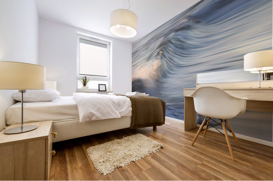 Blue Swell with Splash  72.48 Mural print