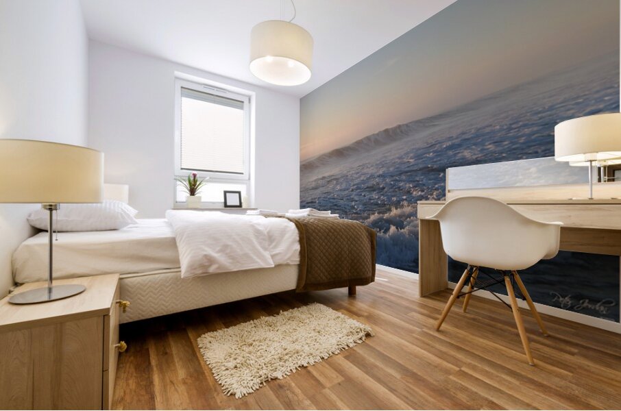 Pink Morning Wave  48.32 Mural print